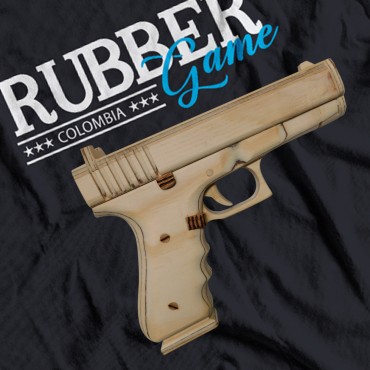 Glock 17 de madera para adultos y adolescentes, pistola de bandas de caucho, juego de tiro al blanco y destreza.